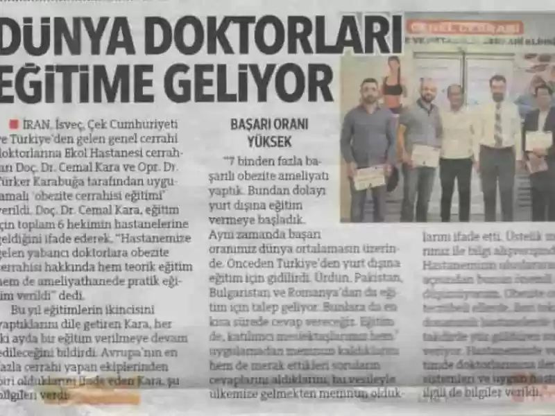 Tüp Mide Ameliyatı - Basılı Medya