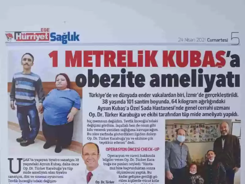 Aysun Kubaş Obezite Ameliyatı - Basılı Medya
